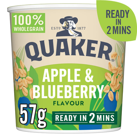 Quaker Oat So Simple Apple & Blueberry Porridge Pot 57g Porridge & oats Sainsburys   