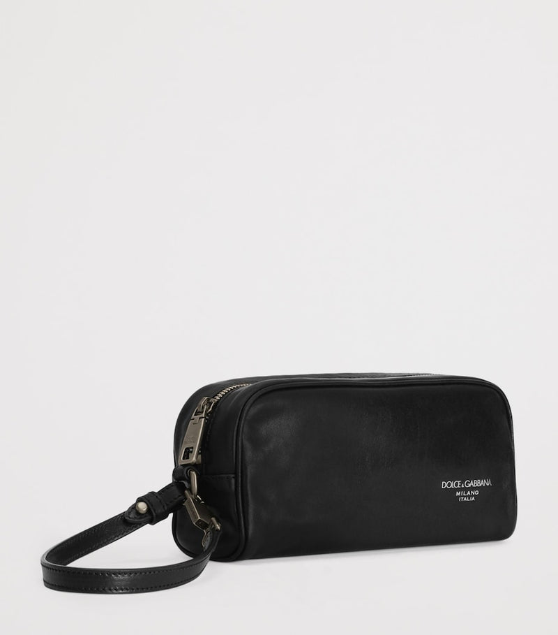 Dolce&Gabbana leather logo pouch - British product