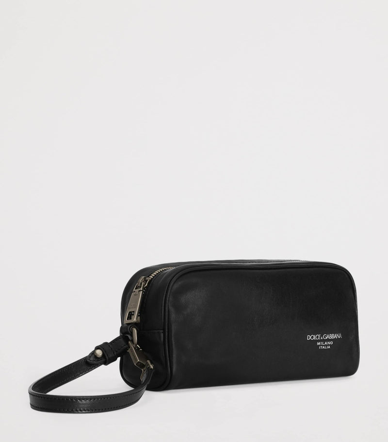 Dolce&Gabbana leather logo pouch - British product