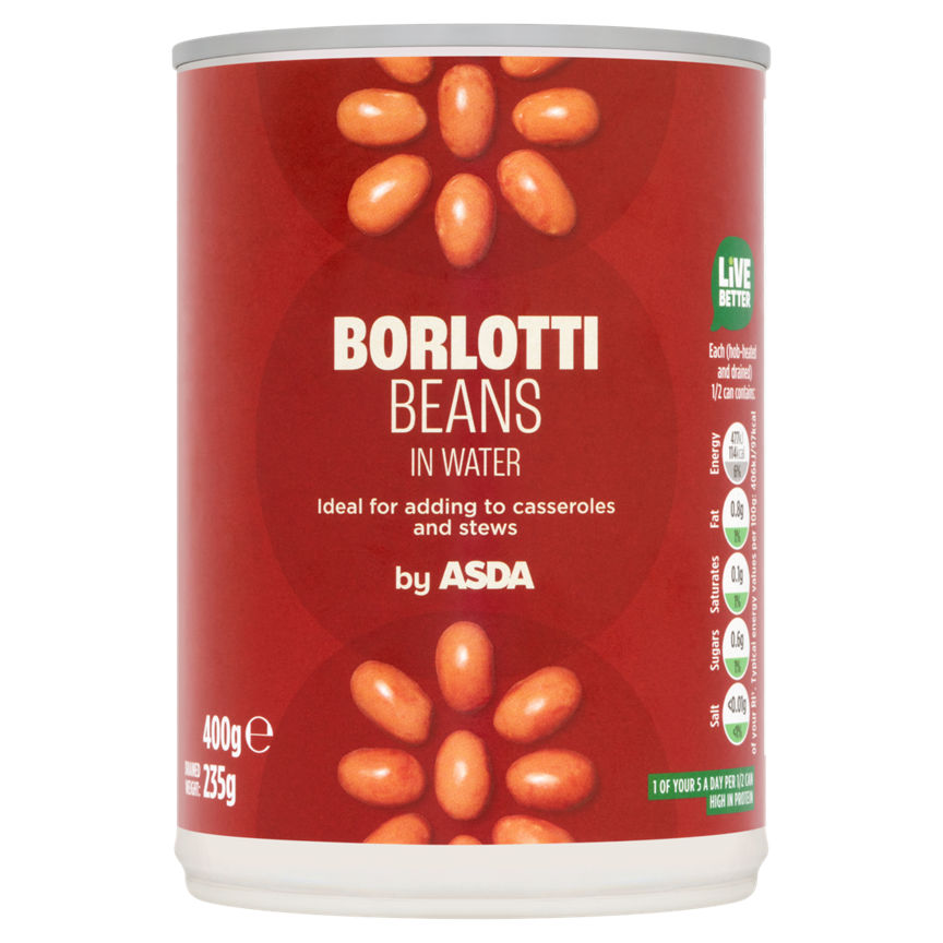 ASDA Borlotti Beans in Water 400g GOODS ASDA   