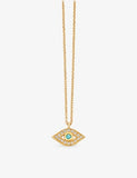 Astley Clarke mini evil eye turquoise pendant necklace, UK version