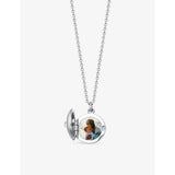 Astley Clarke silver locket with white sapphire, imported from the UK
