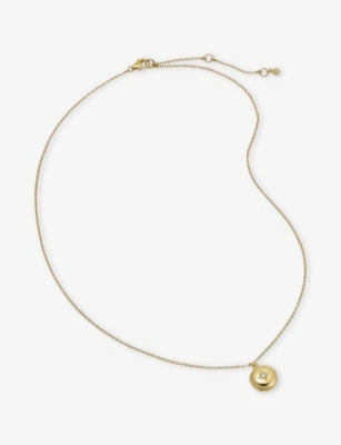 Astley Clarke 18ct gold vermeil white sapphire locket, imported from the UK