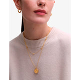 Astley Clarke 18ct yellow gold vermeil white sapphire locket necklace, UK version