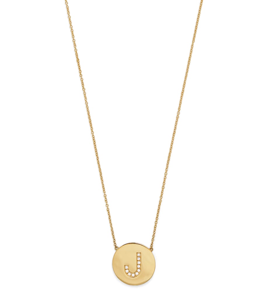 Jennifer Meyer alphabet J diamond necklace, UK version