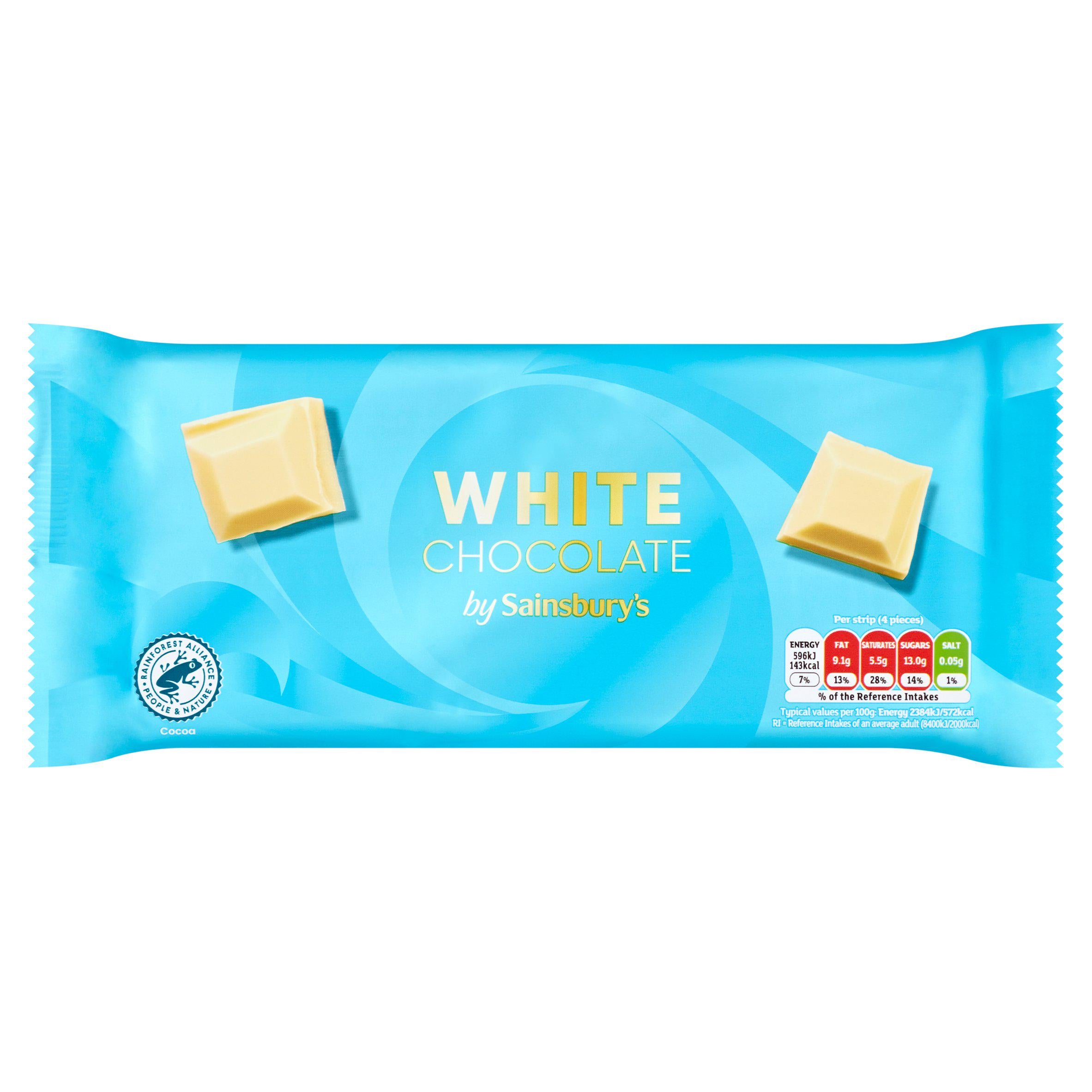 Sainsbury's White Chocolate 200g Block chocolate bars Sainsburys   