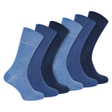 IOMI 6 Pairs Mens Seamless Diabetic Bamboo Socks 6-11 UK GOODS Superdrug Navy Blue  