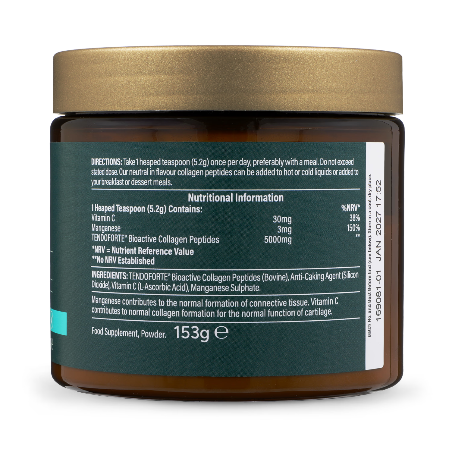 Holland & Barrett Collagen Peptides Unflavoured 153g, UK version