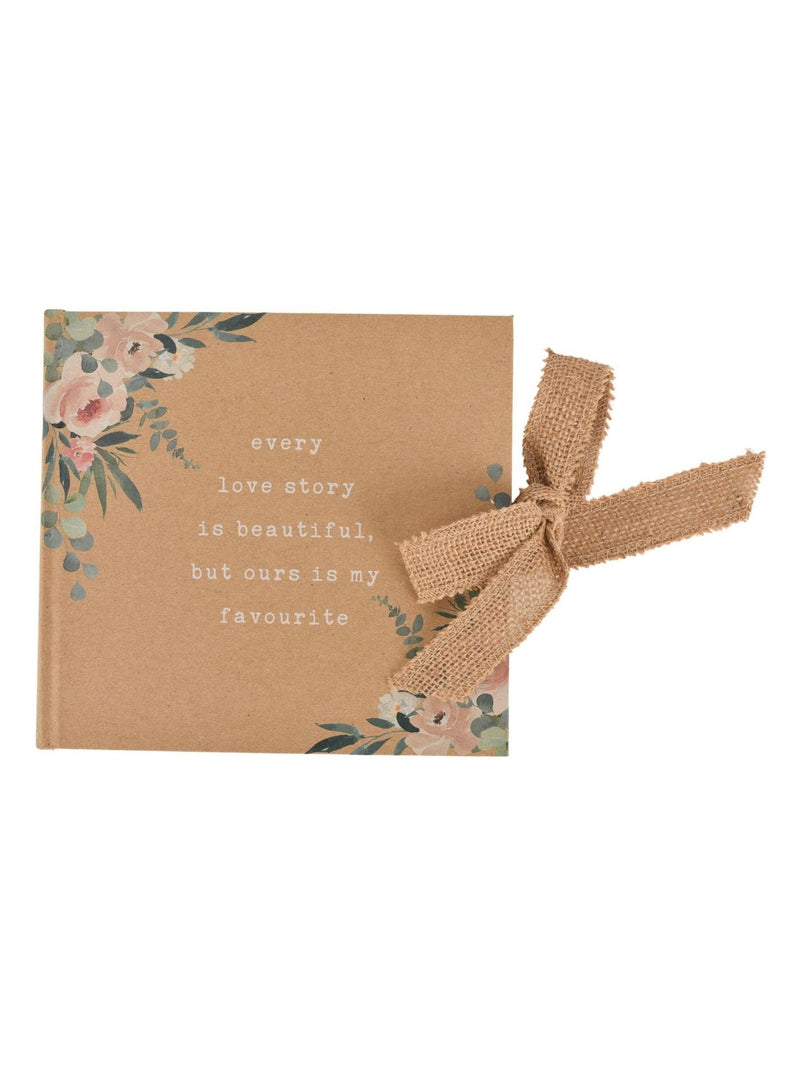 Widdop Brown rustic wedding guest book - British product