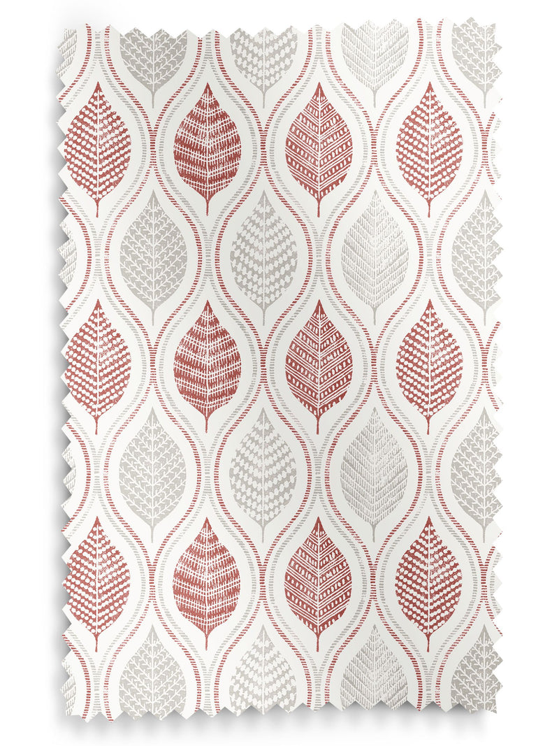 Next Red Lino Leaf roller blind made to measure (British brand)