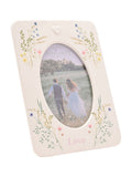 Widdop white ceramic photo frame 6x4 floral design (British brand)