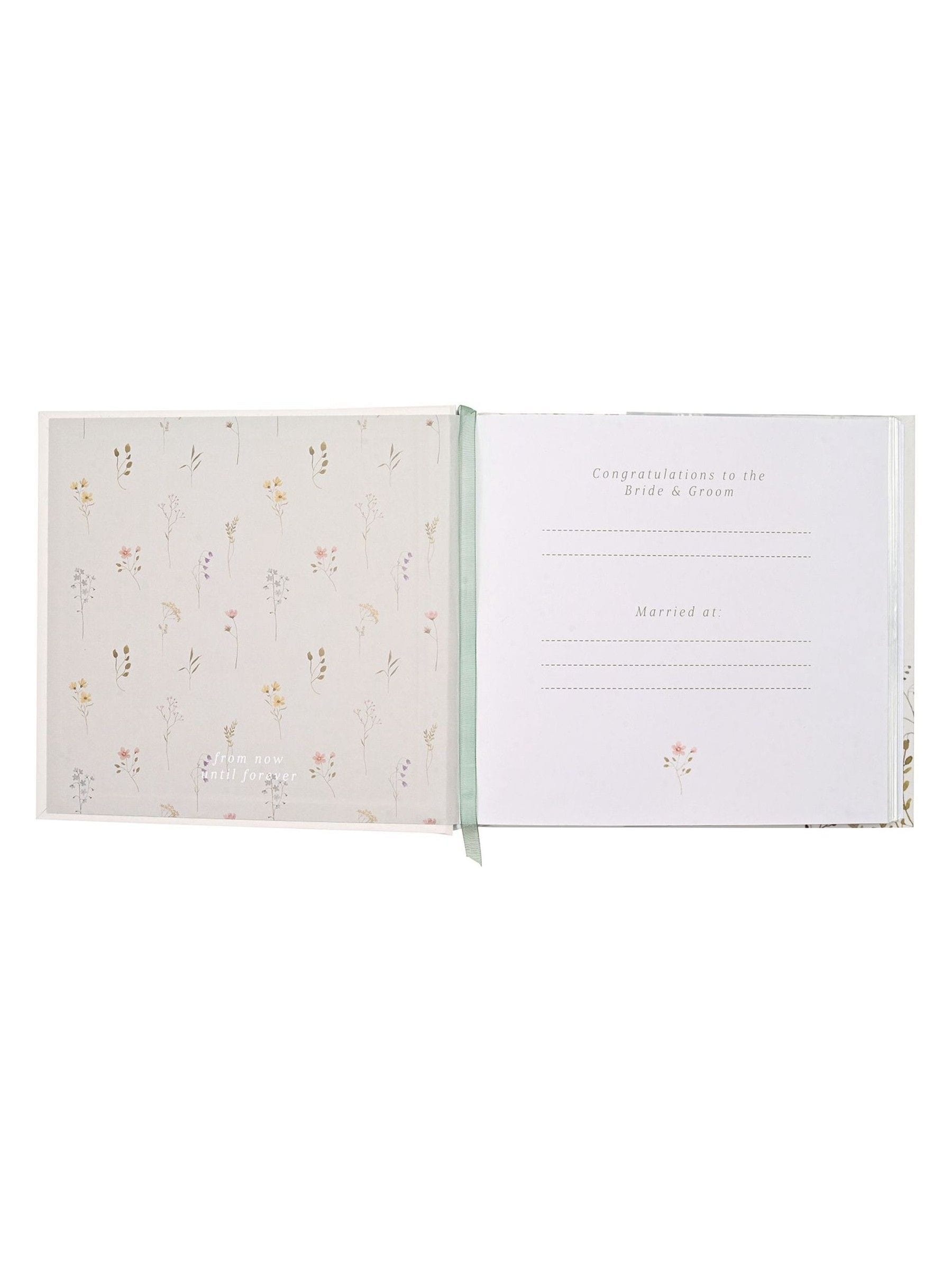 Widdop white wildflower wedding album, UK version