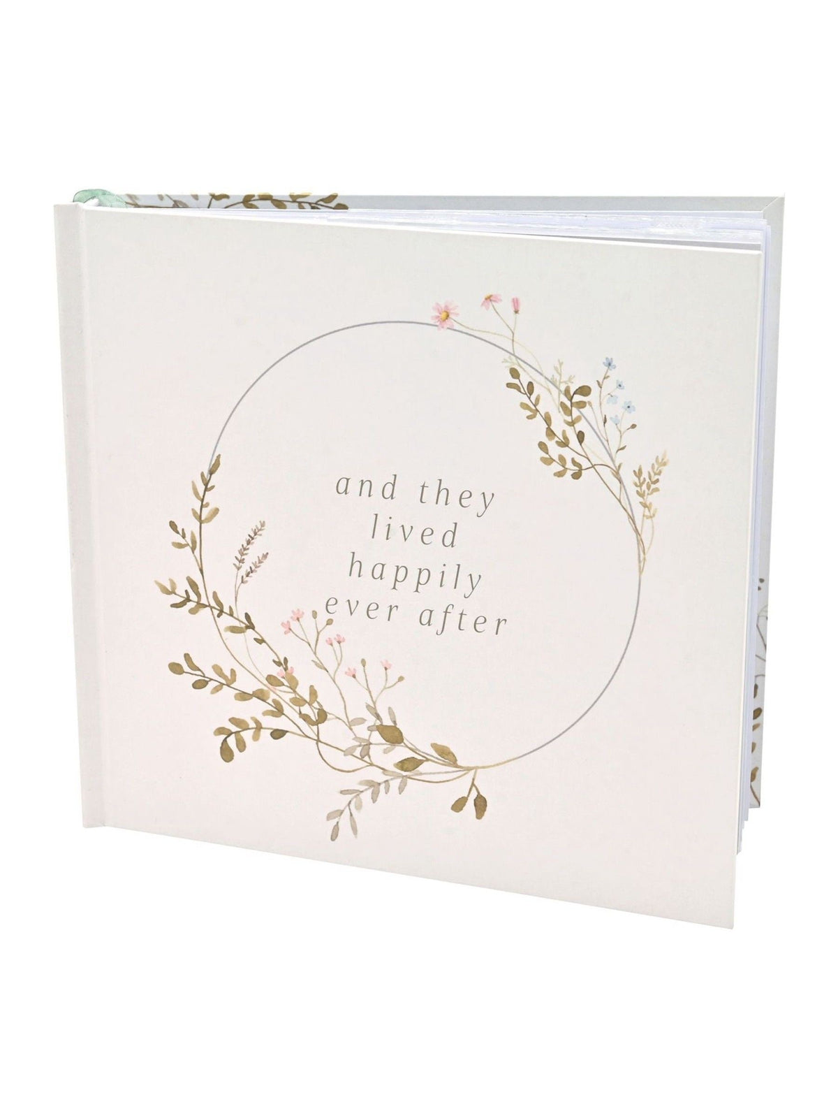 Widdop white wildflower wedding album, UK version