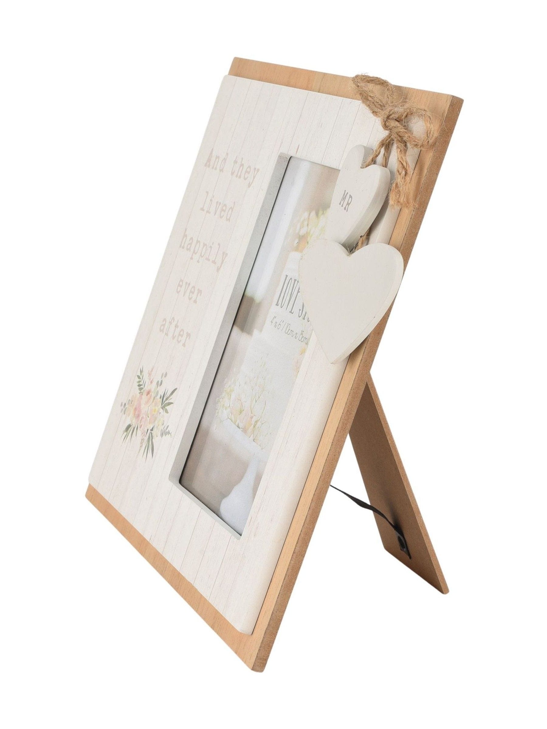Widdop white photo frame Happily Ever After 4x6 inch, imported from the UK