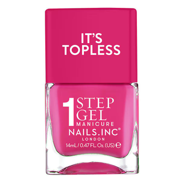 Nails.INC nail polish hot pink 14ml, imported from the UK