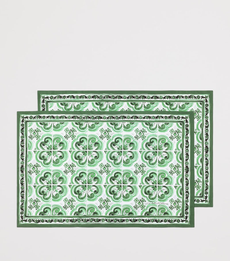 Dolce & Gabbana Casa Majolica print pillowcases 60cm x 90cm - British product