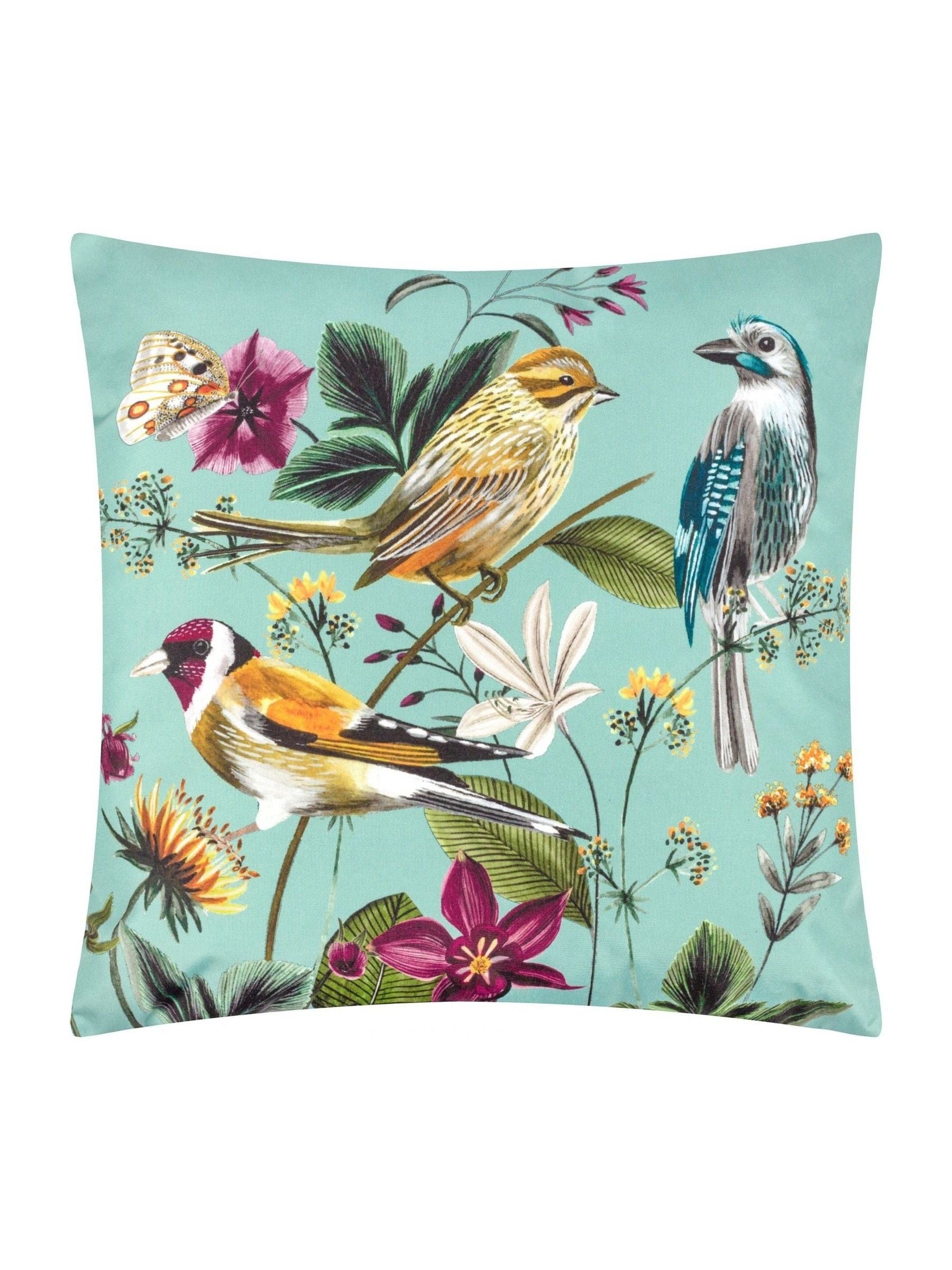 Wylder Midnight Garden Bee outdoor cushion 43cm - British product