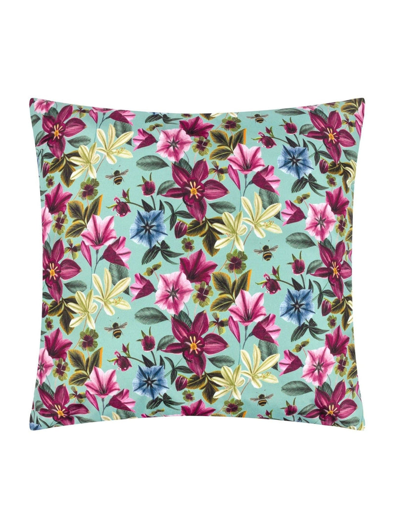 Wylder Midnight Garden Bee outdoor cushion 43cm - British product