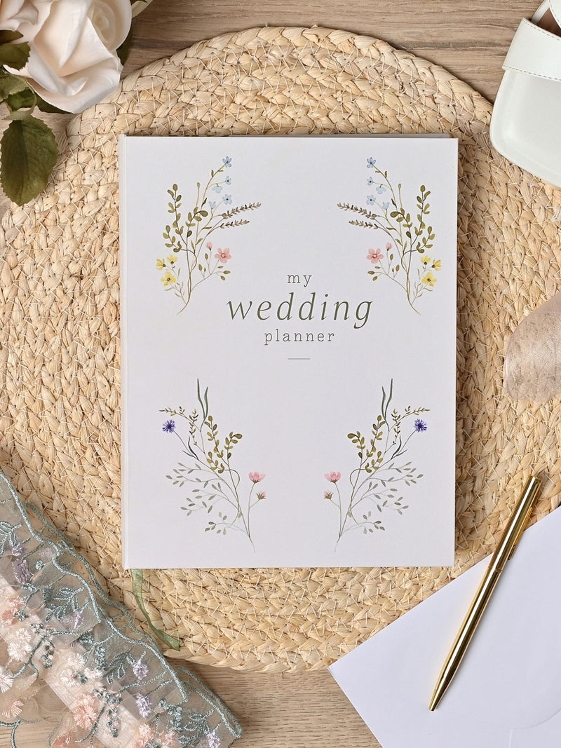 Widdop White Wildflower Wedding Planner, imported from the UK