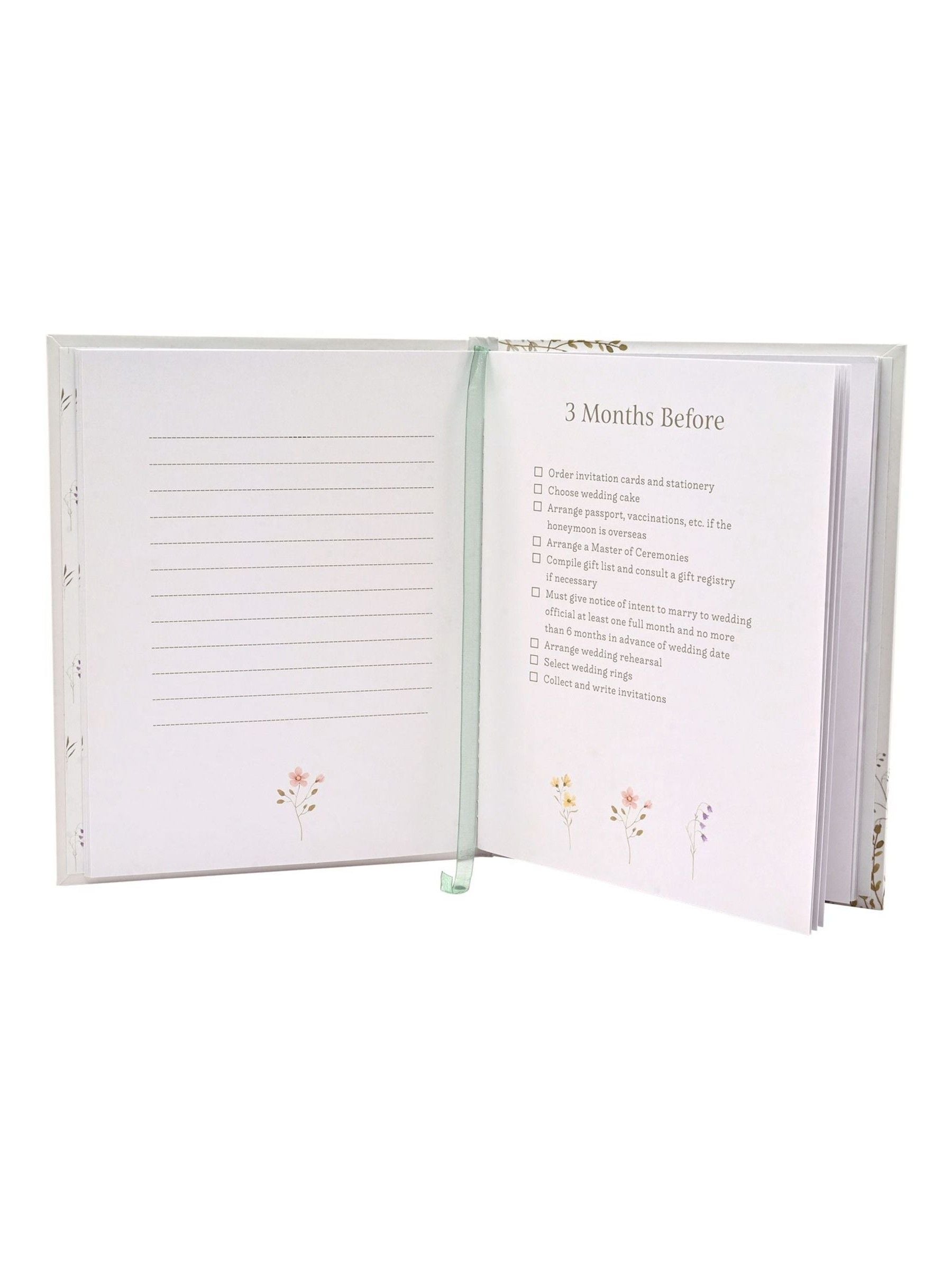 Widdop White Wildflower Wedding Planner, imported from the UK