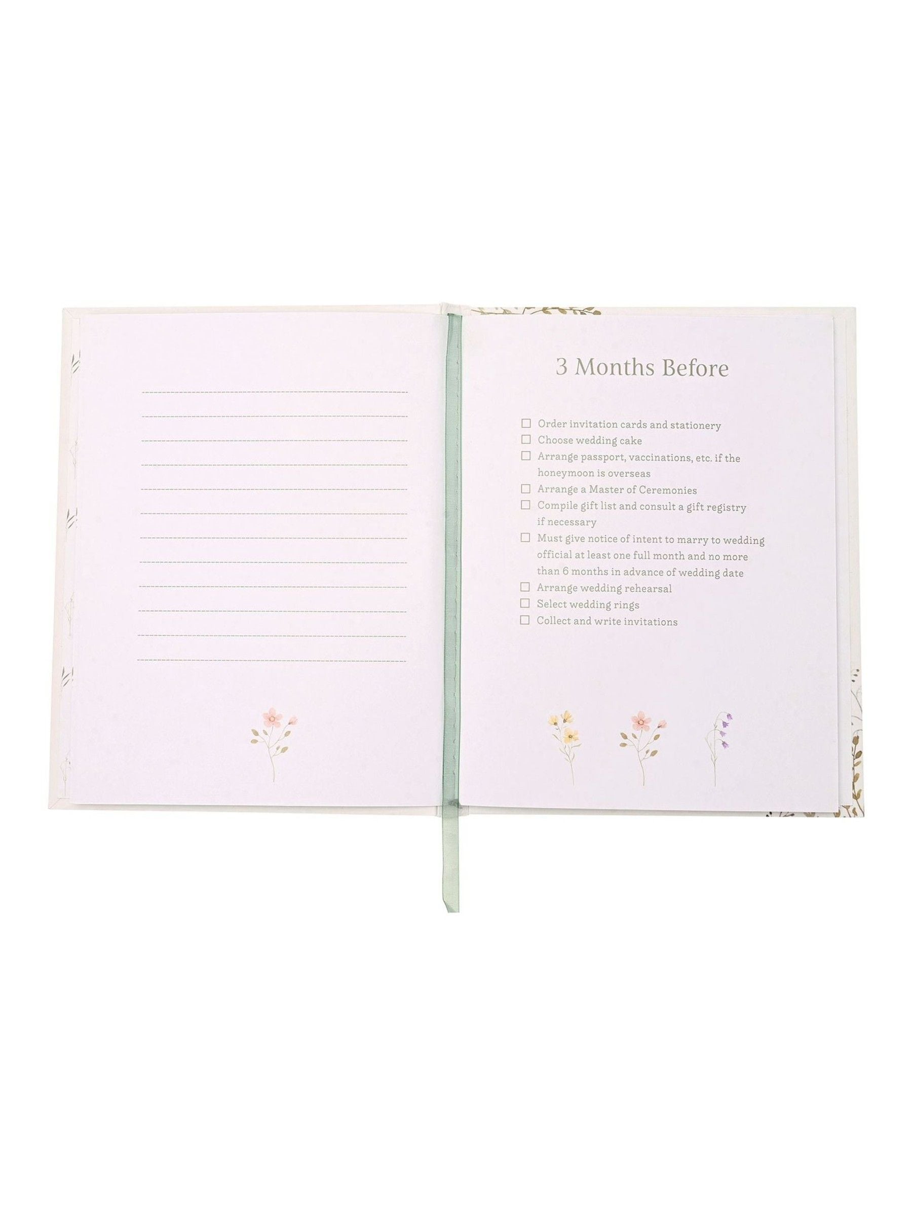 Widdop White Wildflower Wedding Planner, imported from the UK