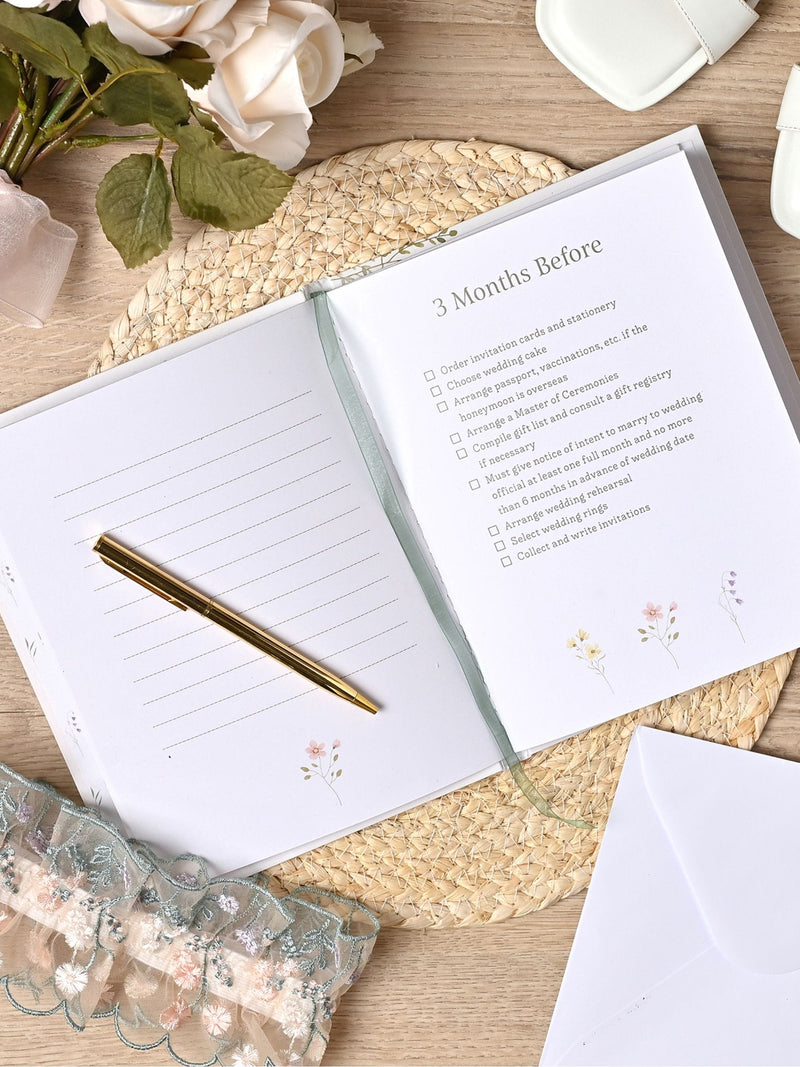 Widdop White Wildflower Wedding Planner, imported from the UK