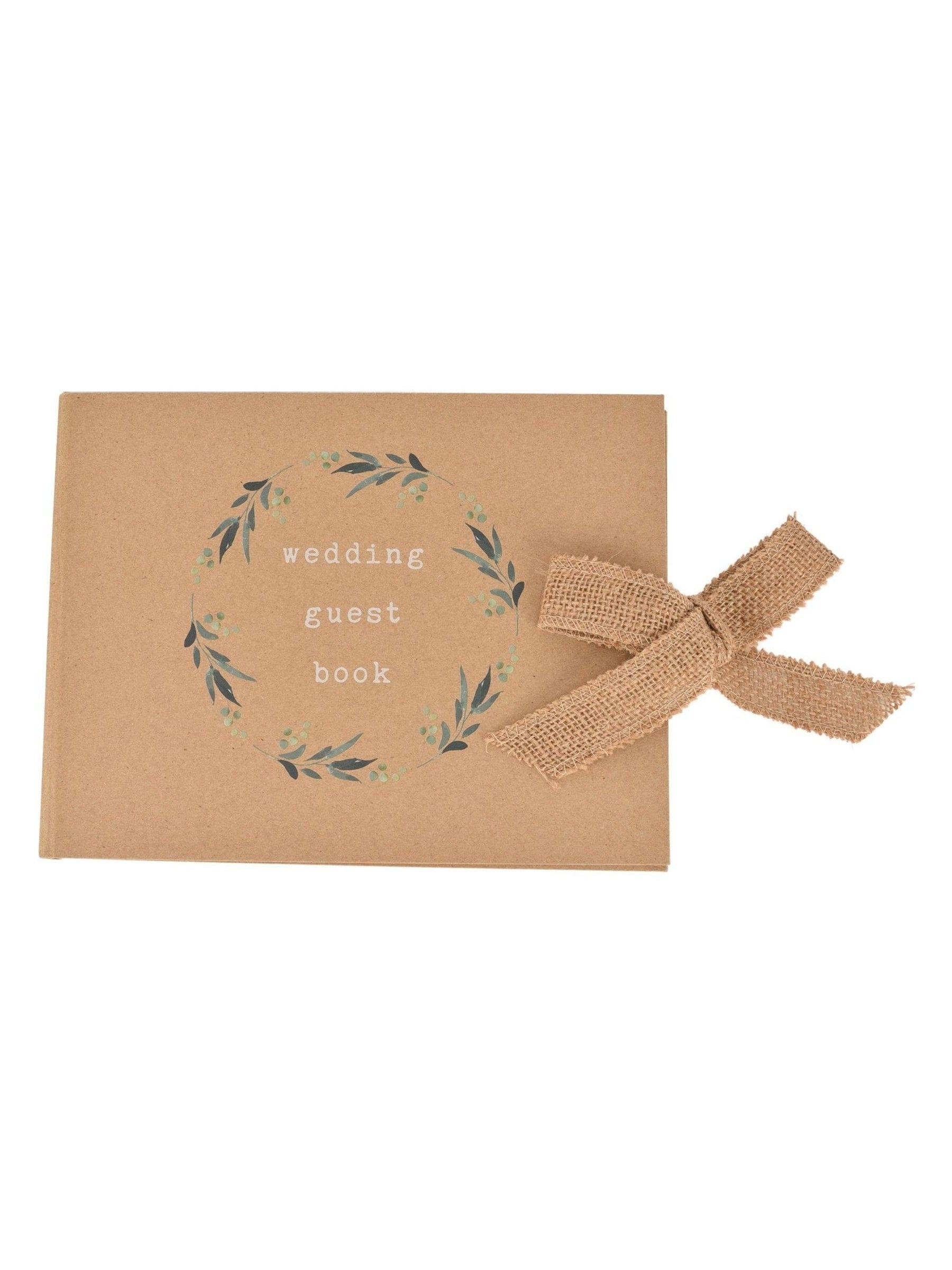 Widdop brown wedding guest book - British product