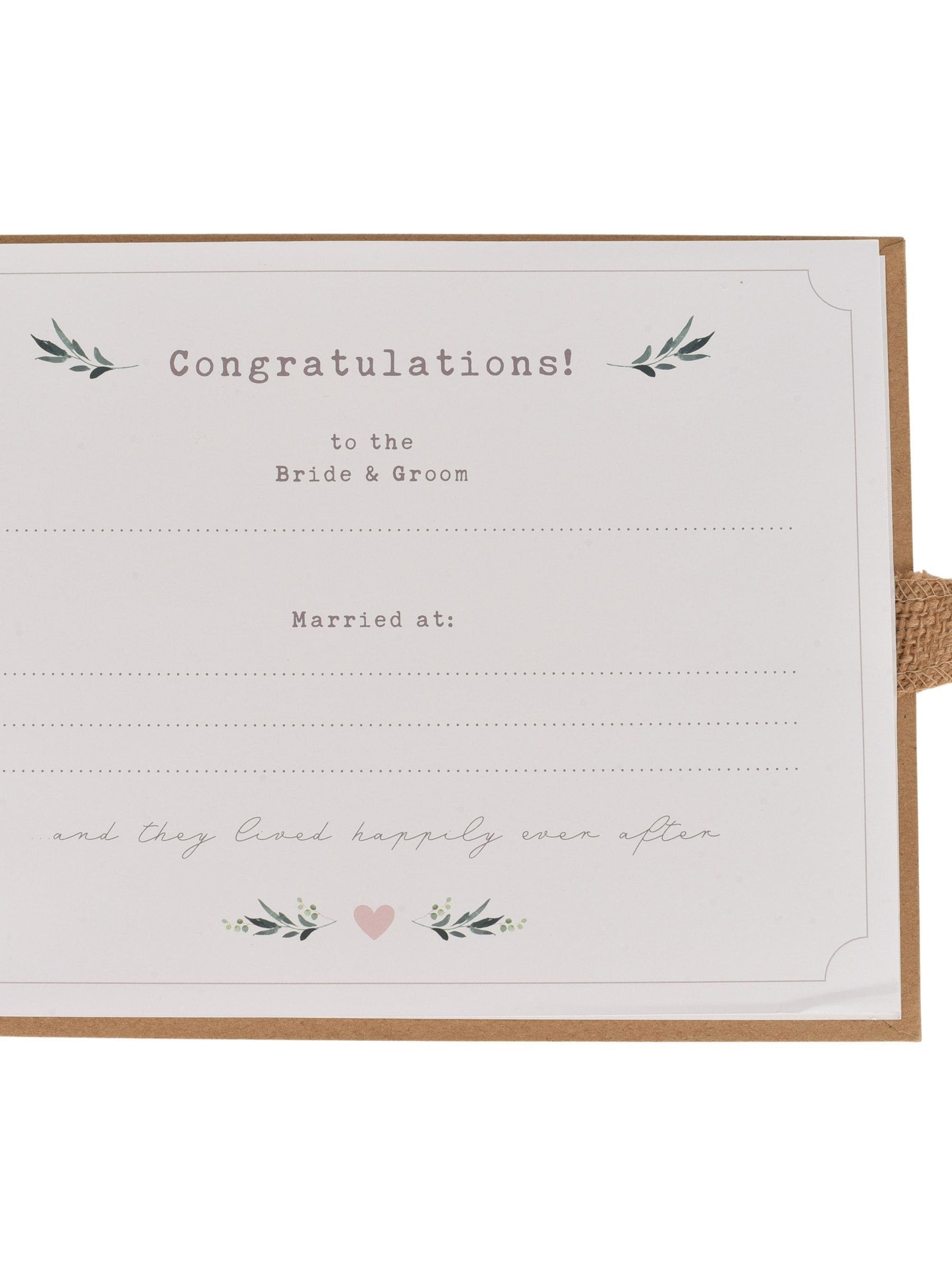 Widdop brown wedding guest book - British product