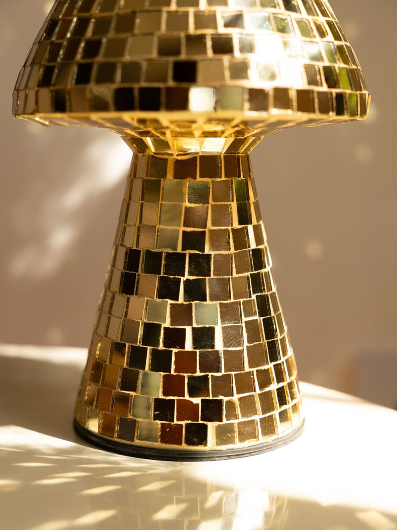Rockett St George gold mushroom ornament 20cm x 13cm x 13cm, imported from the UK