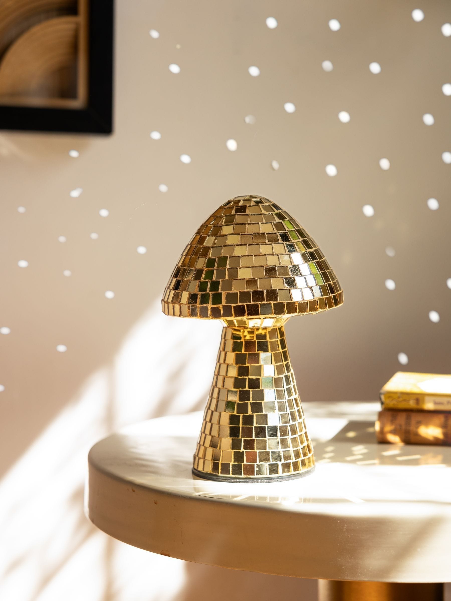 Rockett St George gold mushroom ornament 20cm x 13cm x 13cm, imported from the UK