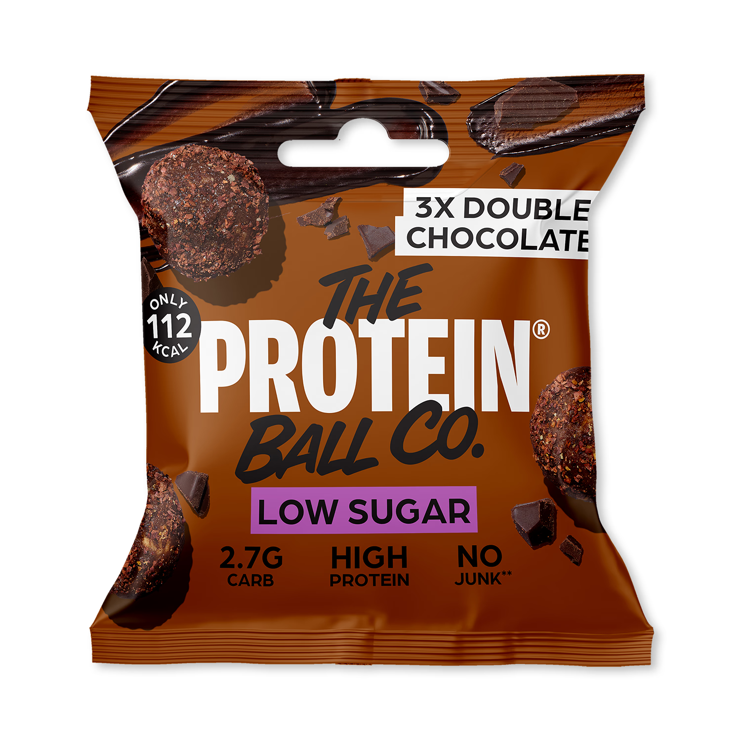 Ballsy Double Chocolate low sugar bar 25g case 20, UK version