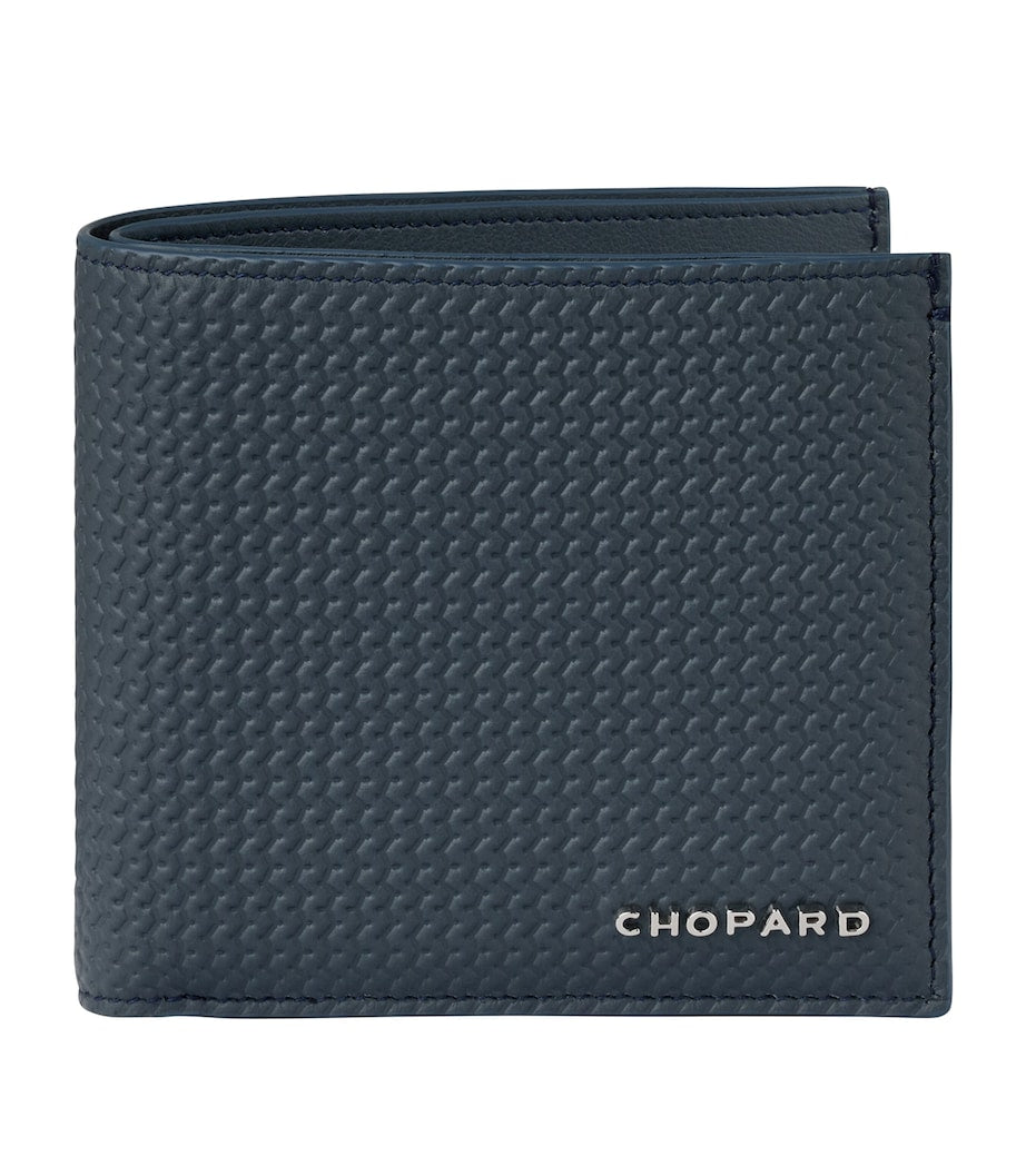 Chopard Racing bifold wallet in leather with chevron pattern - British product