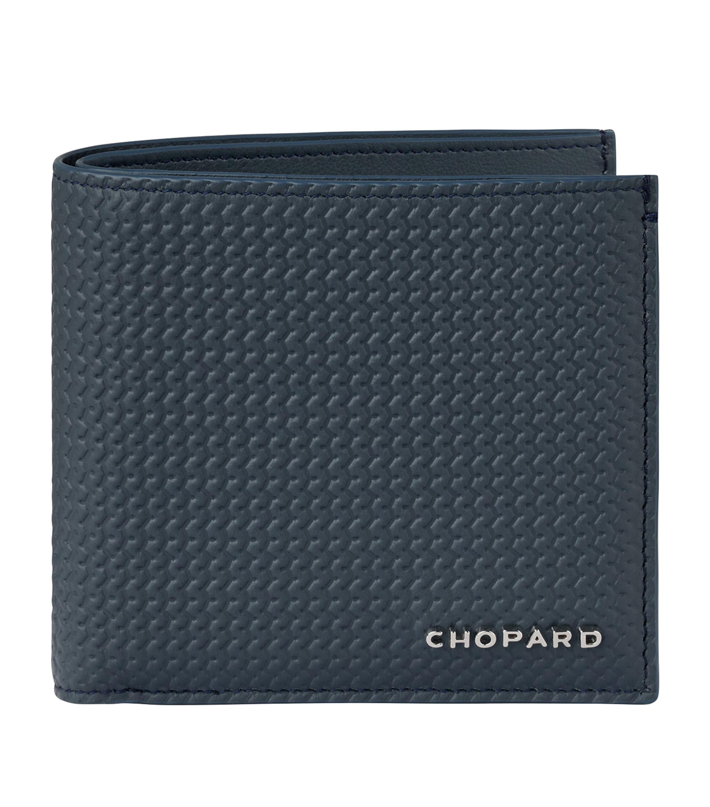 Chopard Racing bifold wallet in leather with chevron pattern - British product