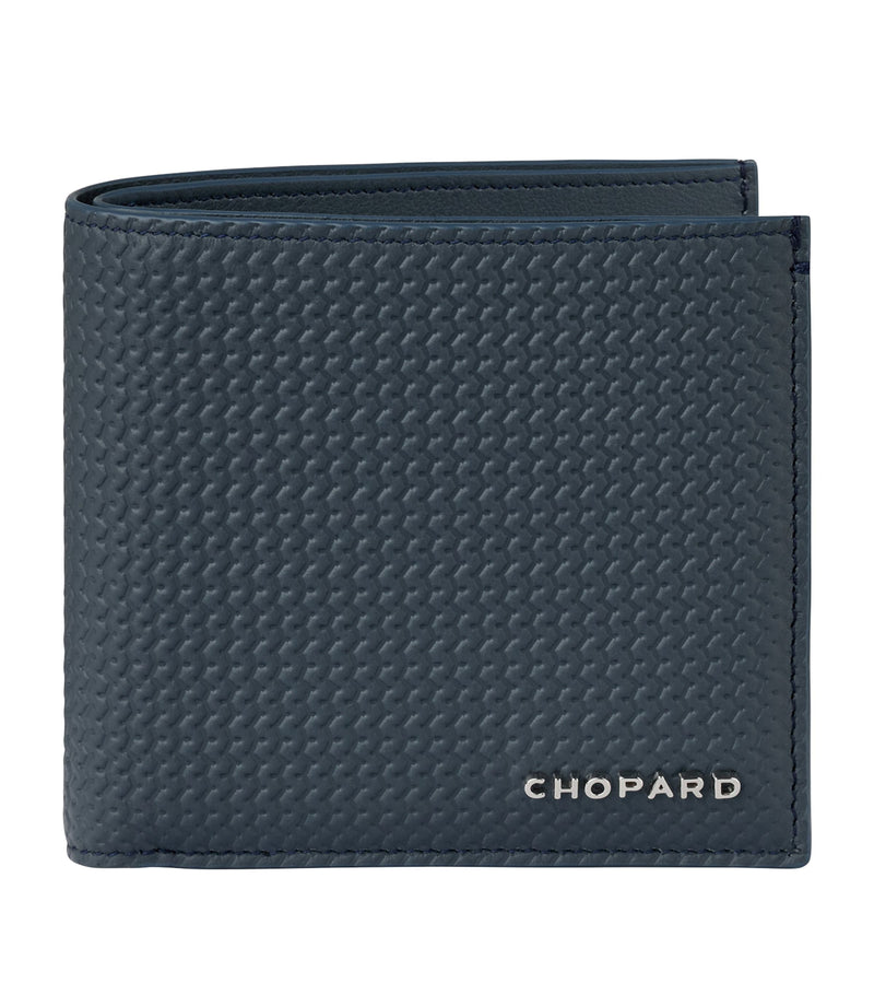 Chopard Racing bifold wallet in leather with chevron pattern - British product