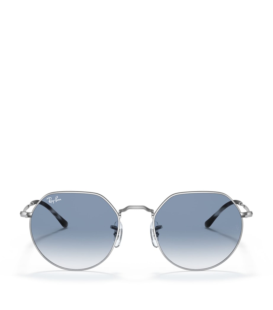 Ray-Ban Metal Jack runde Sonnenbrille mit Farbverlauf, importiert aus dem Vereinigten Königreich