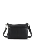 Pavers black zip up crossbody bag, imported from the UK
