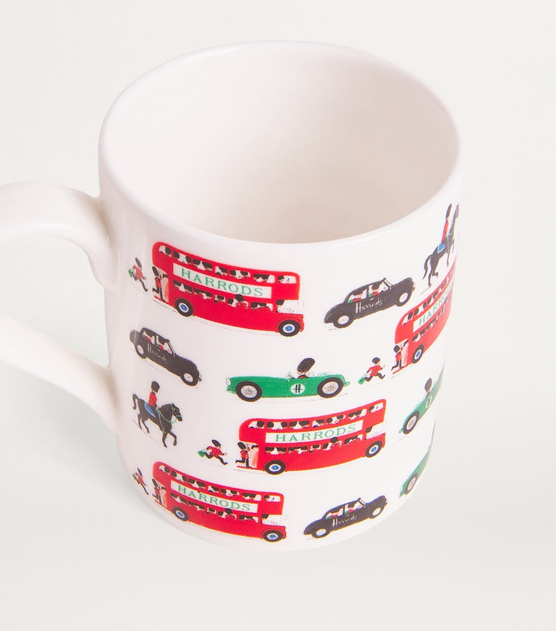 Harrods whimsical vehicle mug (British brand)