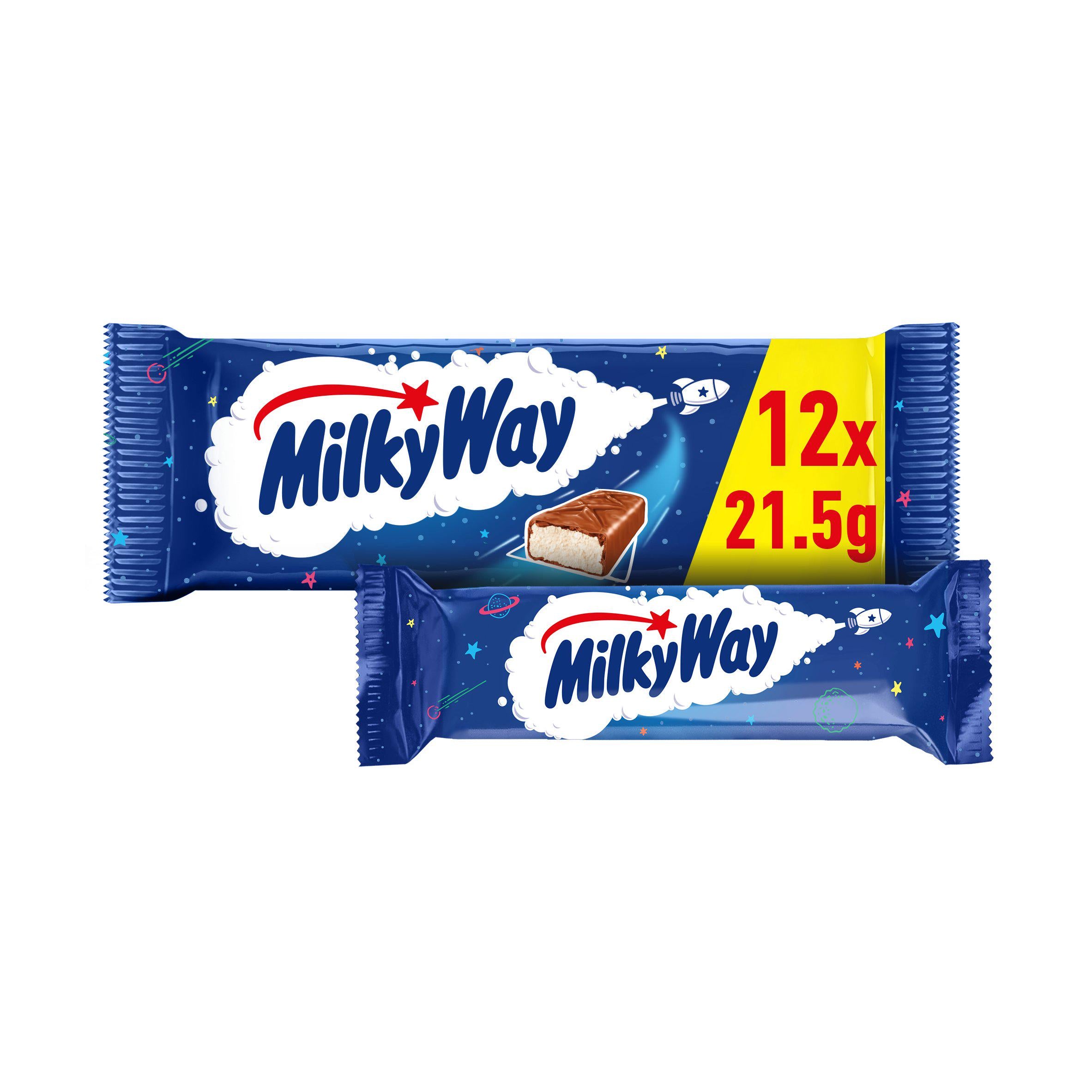 Milky Way Nougat & Milk Chocolate Snack Bars Multipack 12x21.5g GOODS Sainsburys   