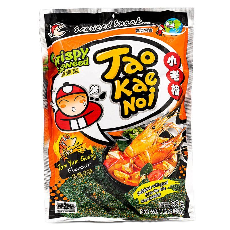 Tao Kae Noi crispy seaweed Tom Yum Goong flavour (British brand)
