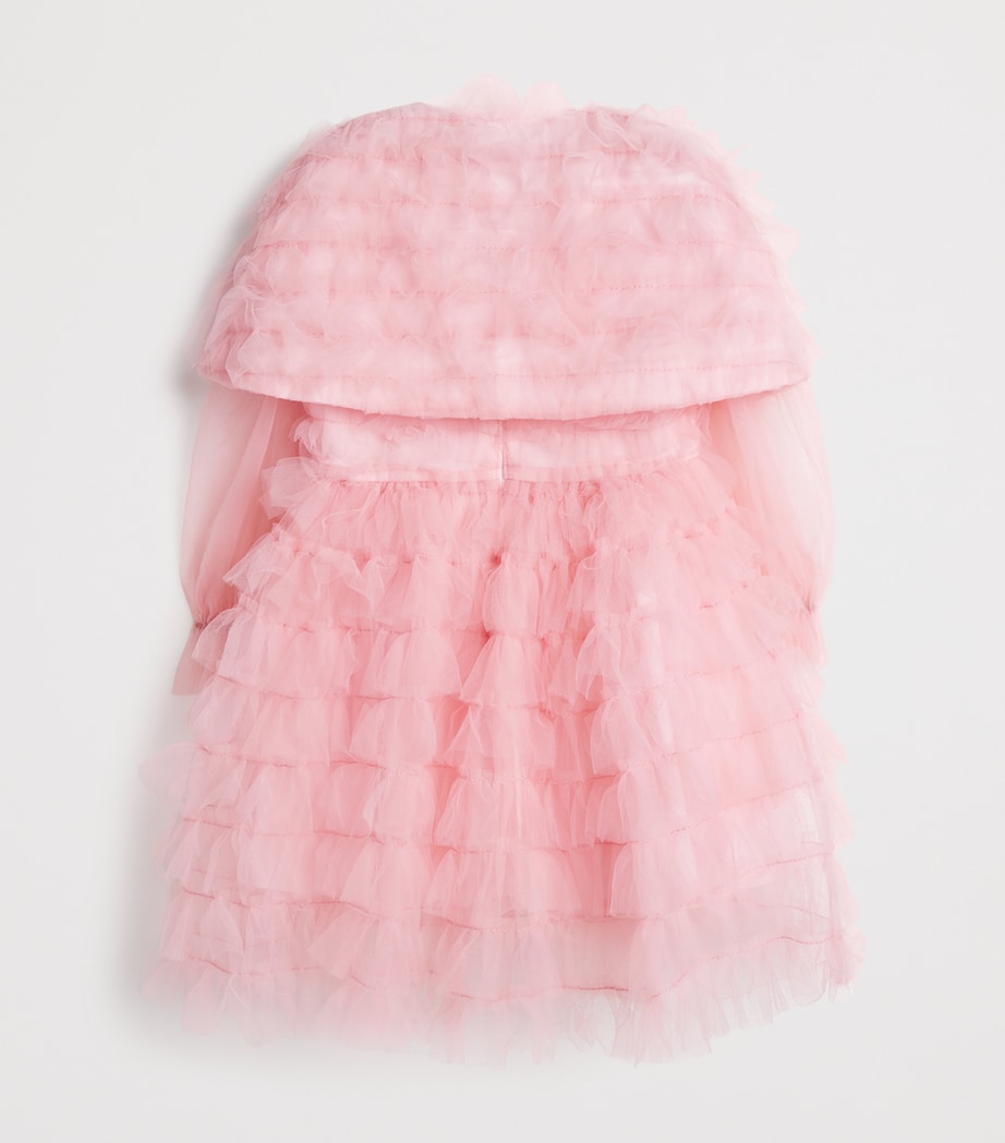 Petite Amalie children's tulle cape dress with ruffles, age 4-16, imported from the UK
