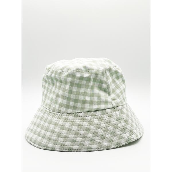 SVNX gingham bucket hat green and white 56cm (British brand)