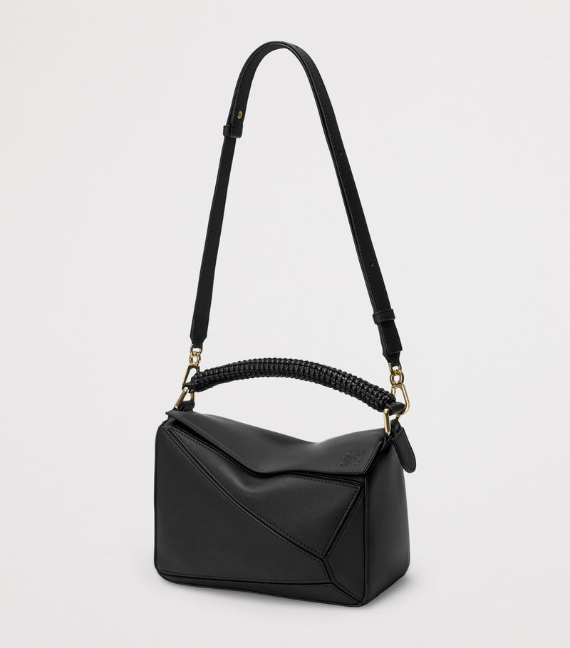LOEWE small leather woven top-handle bag, UK version