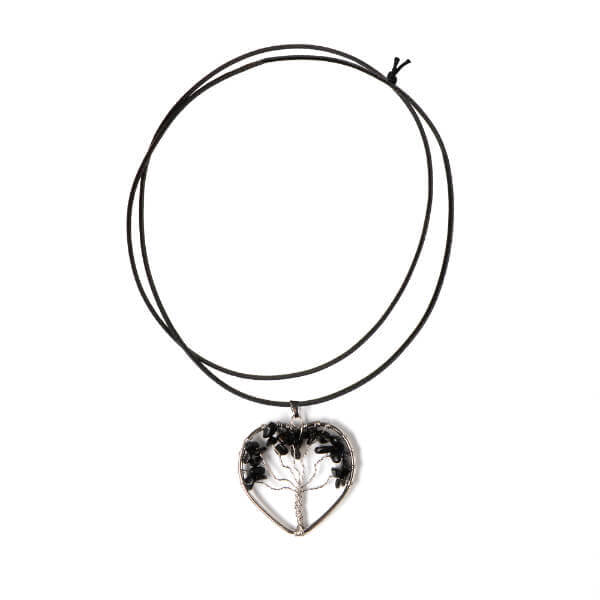 Myga pendant tree of life obsidian, UK version