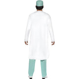 Smiffys doctor costume green top trousers hat mask coat UK version
