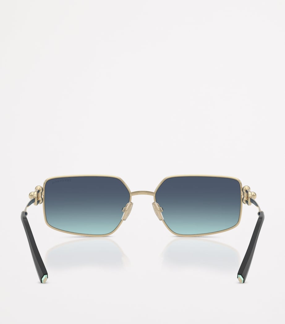 Tiffany & Co. TF3111 metal rectangular sunglasses, imported from the UK