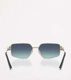 Tiffany & Co. TF3111 metal rectangular sunglasses, imported from the UK