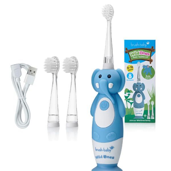 Brush Baby WildOnes™ Elephant Kids Rechargeable Toothbrush