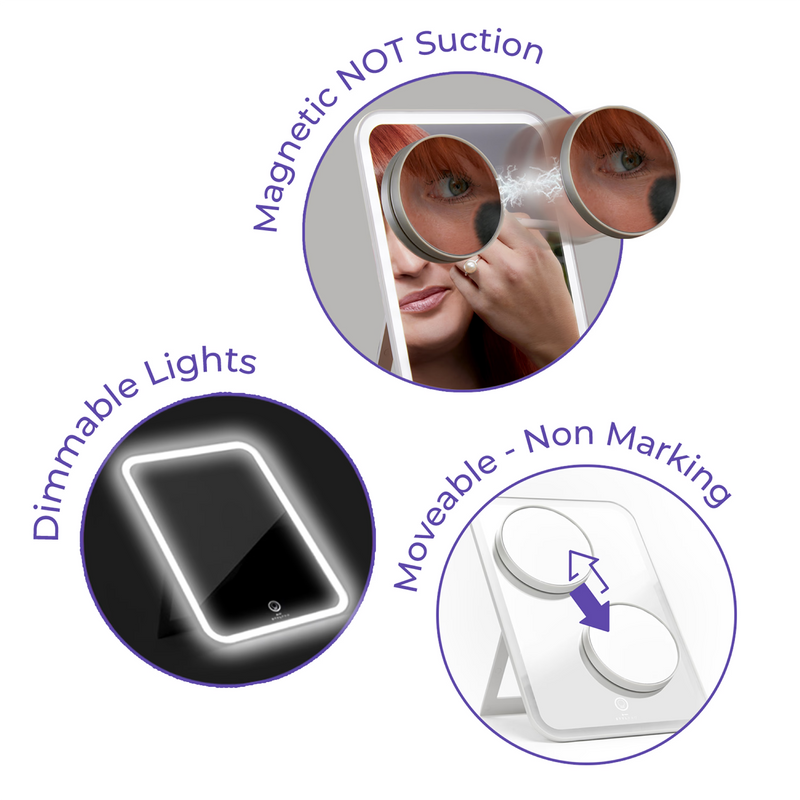 Stylpro Glow and Go travel mirror with LED lights (British brand)