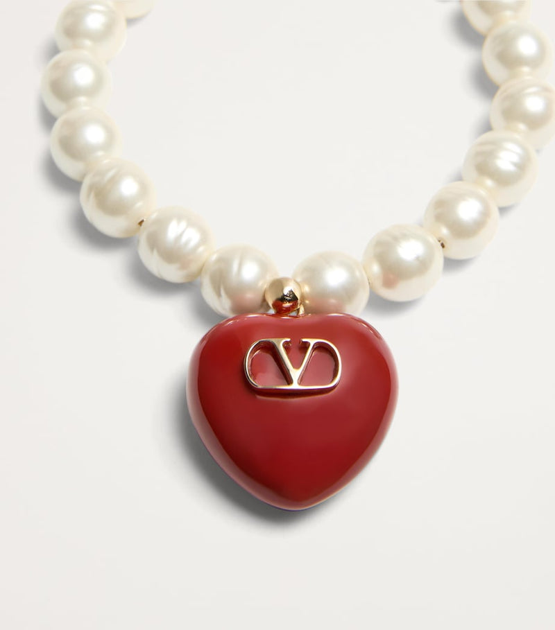 Valentino Garavani Coeur Royal beaded bracelet, imported from the UK