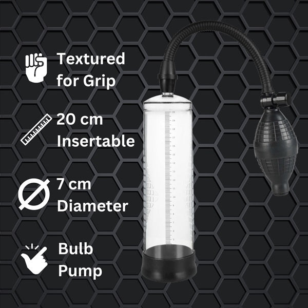 Rev-Pump bulb penis pump 8.5 inches - British product